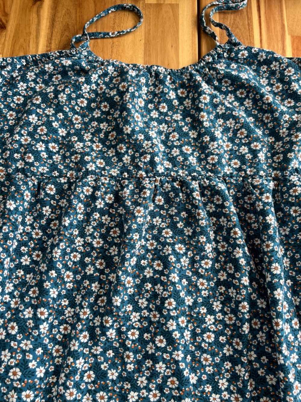 DIP Women’s 2X Blue Floral Tiered Sundress Boho Cottagecore - Picture 3 of 7